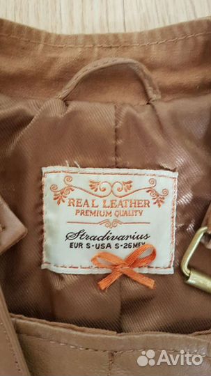 Кожаная куртка stradivarius
