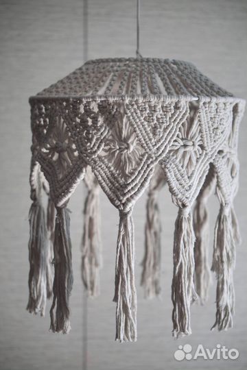 Абажур макраме Queen