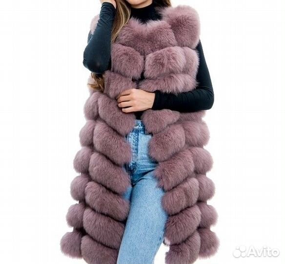 Меховой жилет из песца