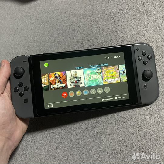 Nintendo Switch rev 2 Чип + 128Gb + Игры