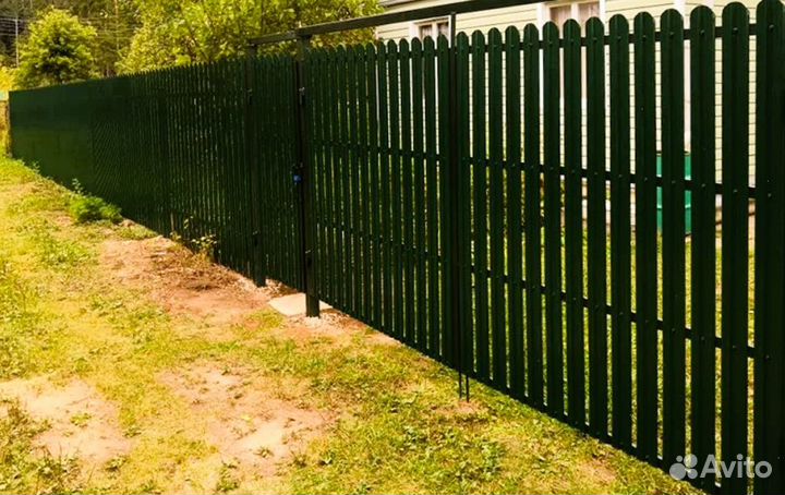 Забор металлический быстро работа по договору