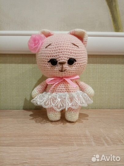 Вязаные игрушки кошка