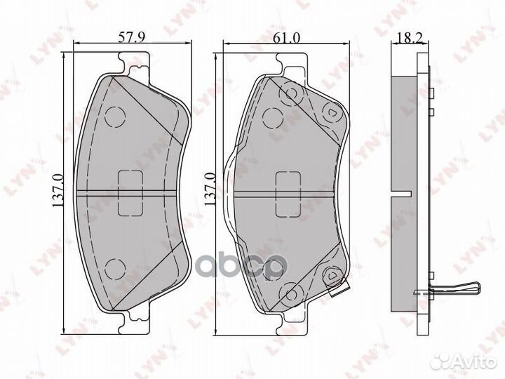 Колодки тормозные дисковые перед ;toyota Auris
