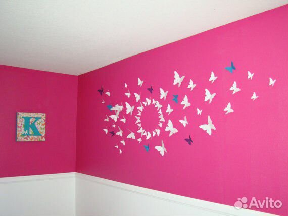 3D бабочки для декора стен - все города