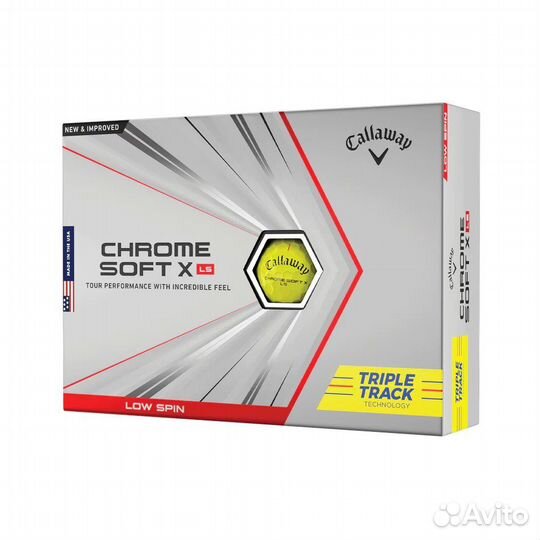 Мячи для гольфа Callaway Chrome Soft желтые