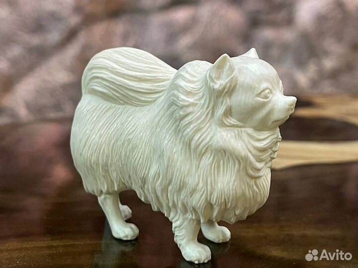 Миниатюра из бивня мамонта. Собачка Шпиц