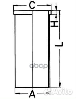 Гильза цилиндра VAG 100/T4 89- 1.9D/2.4D 89434190