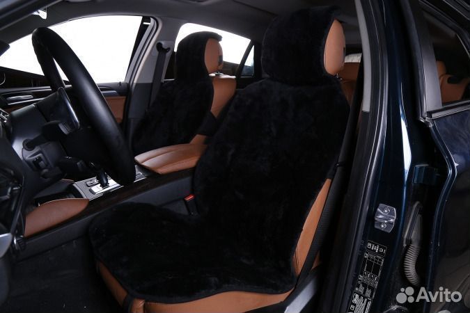 Овчина натуральный мех Автопилот Премиум Черный