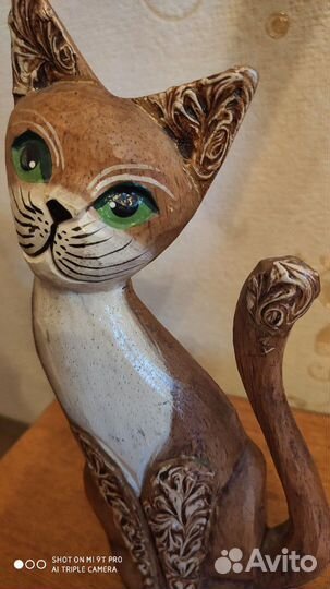 Статуэтка Кот. Новая. Ручная работа. Дерево