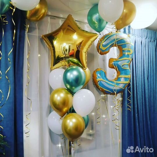 Гелиевые шары, фотозоны, арки, цифры