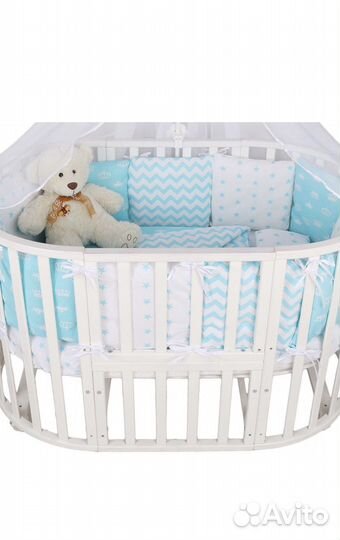 Бортики в кроватку 12 подушек