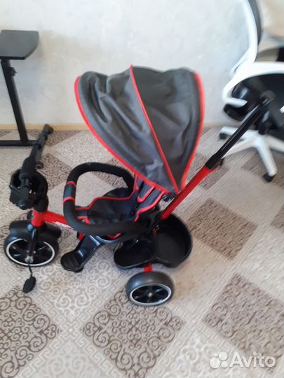 Детский прогулочный велосипед с ручкой