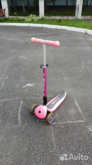 Самокат детский трехколесный со светящ-ся колесами