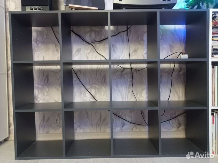 Стеллаж 12 секций, черный, леруа