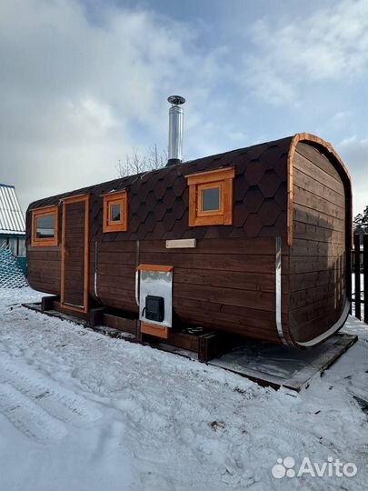 Баня бочка квадро 6 метров
