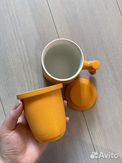 Кружка с деревянной ручкой 500 мл