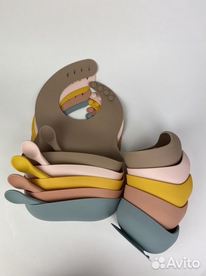 Набор детской силиконовой посуды 3в1