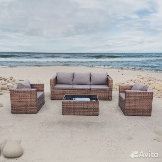Комплект плетеной мебели brown