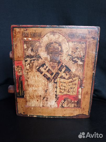 Старинная икона Николай чудотворец