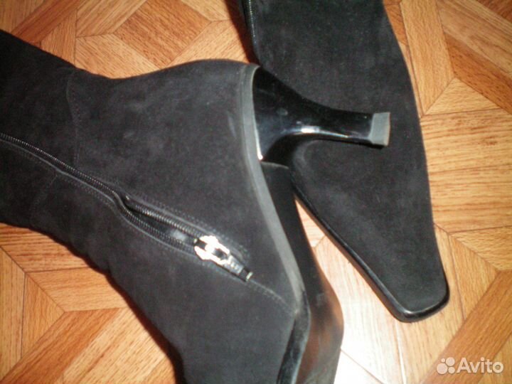 Сапоги замшевые