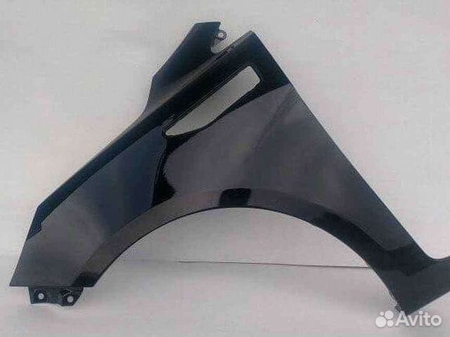 Крыло левое Kia Rio 10-17 г. новое, чёрное в цвет