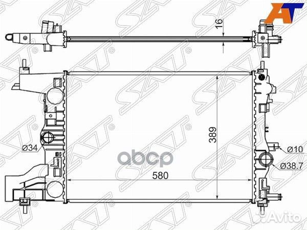 Радиатор Chevrolet Cruze 09-18 / Daewoo Lacetti