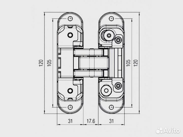 Скрытая дверь Invisible VellDoris ABS кромка откры