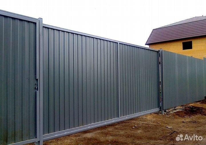 Забор металлический за 1 день под ключ