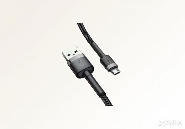 Кабель Baseus Cafule USB-A - Micro-USB 2.4A 1m (Че
