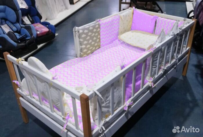 Кроватка Лисенок из натурального дерева от 2х лет