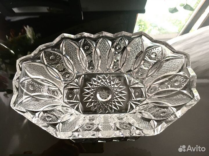 Ваза для фруктов Kristal Zajecar Югославия