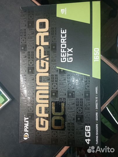 Видеокарта palit gtx 1650 4gb