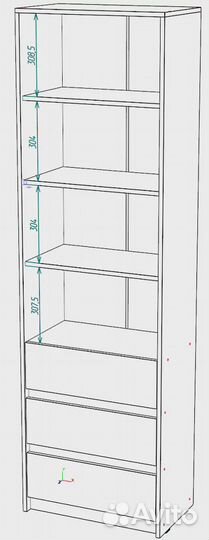 Стеллаж Айден серый быстрая доставка
