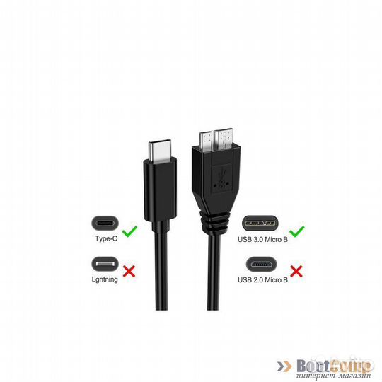 Кабель USB Type C - micro USB Type B 3.0 A KS-is