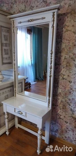 Антикварное старинное трюмо трельяж зеркало