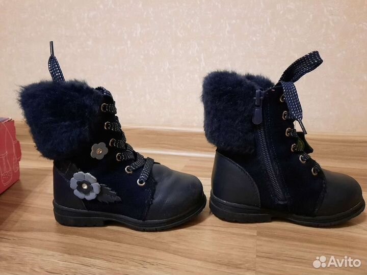 Зимние ботинки для девочки, р.22