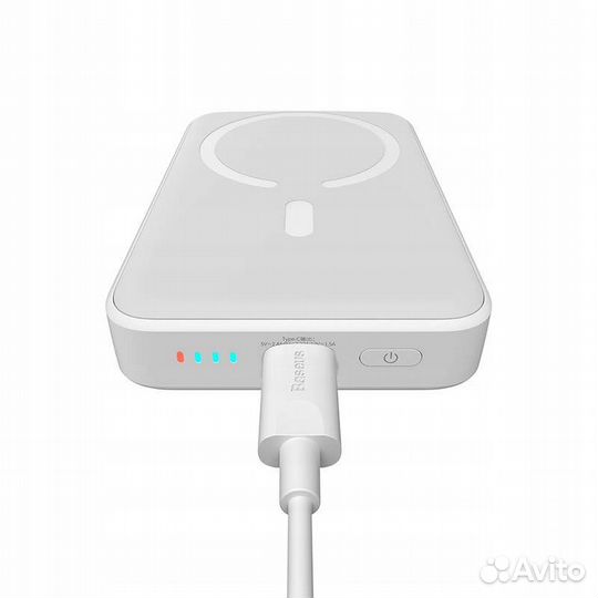 Повербанк Baseus на 10000 мАч 20 Вт MagSave белый