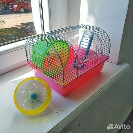 Клетка для грызунов небольшая с причиндалами