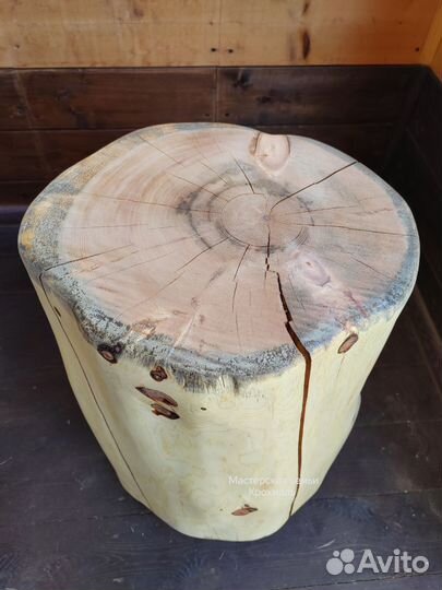 Пень интерьерный из сухого массива кедра