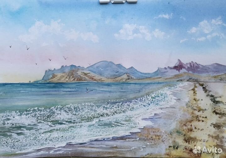 Картина акварель пейзаж