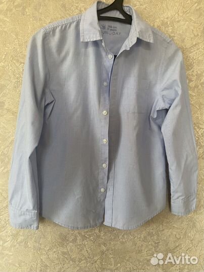 6 школьных рубашек на мальчика 140-146 размер