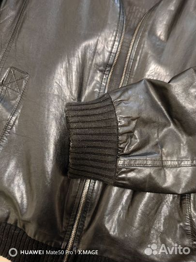 Кожаная куртка мужская 48 50 бу