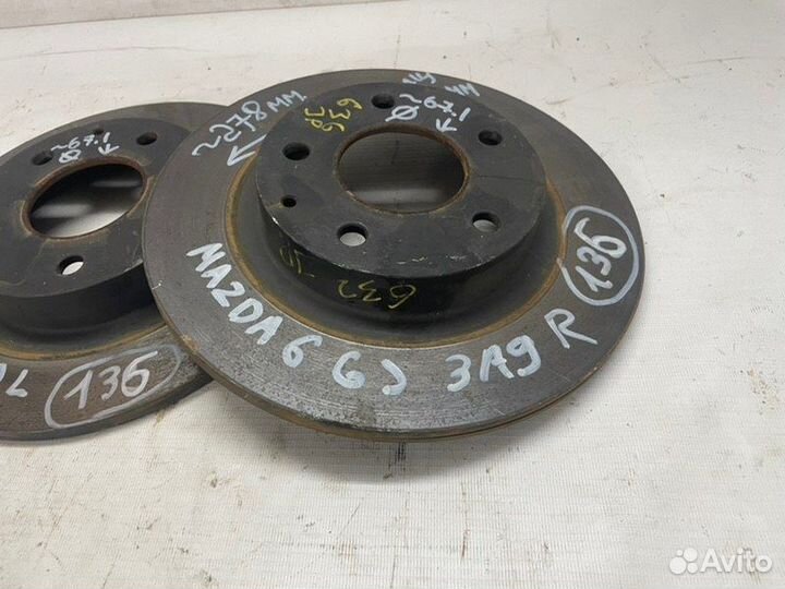 Тормозной диск задний Mazda Mazda 6 GJ