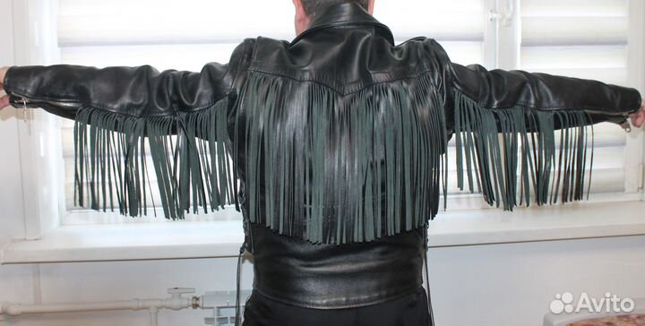 Кожаная мужская куртка