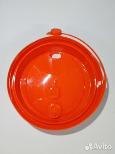 Крышка пластиковая Флип Топ, оранжевая, 90мм