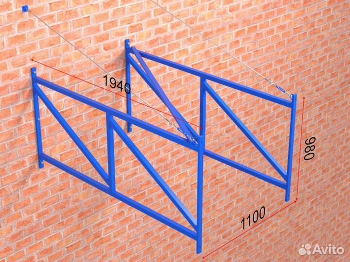 Ферма под игровой щит большая, вынос 3500 мм Pioner A13298