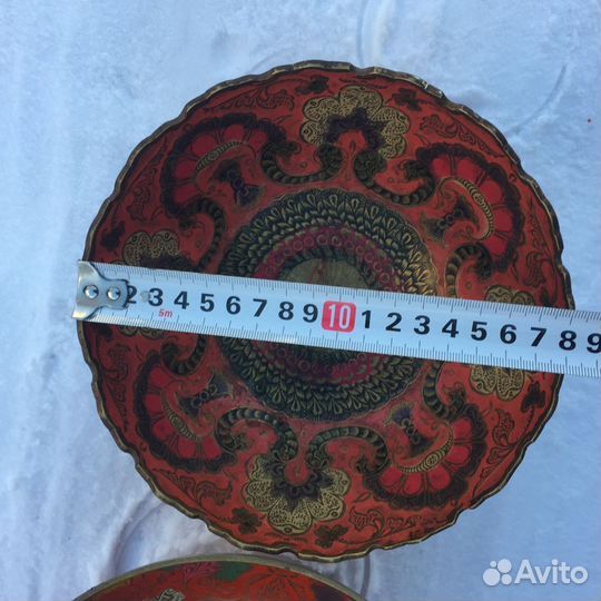 Ваза для фруктов латунь