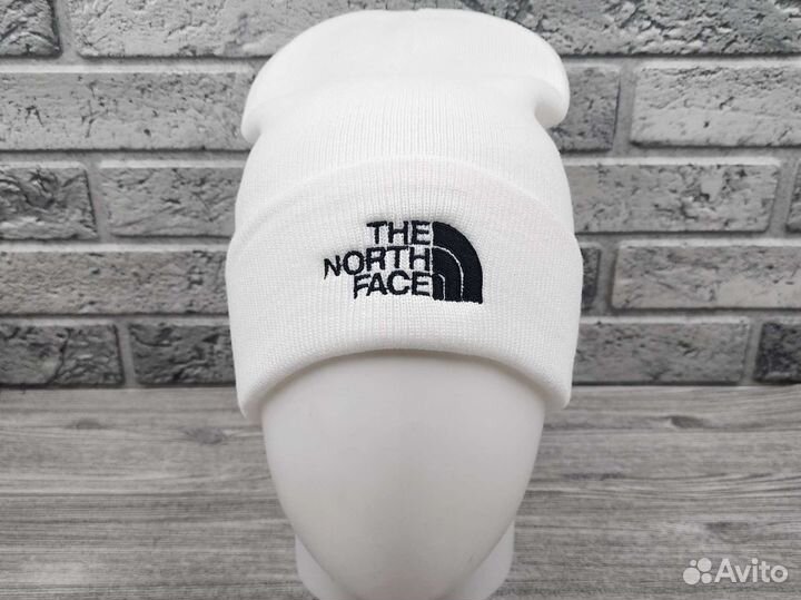 Шапка вязаная the north face белая