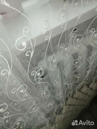 Тюль на ленте бу