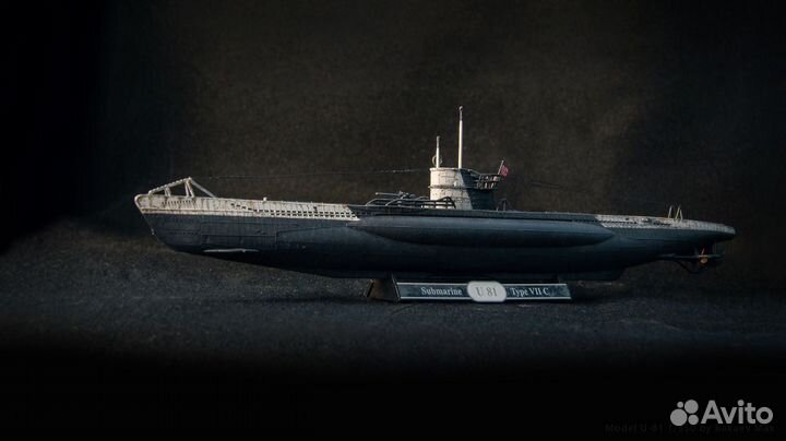 Модель немецкой подводной лодки viic U-81